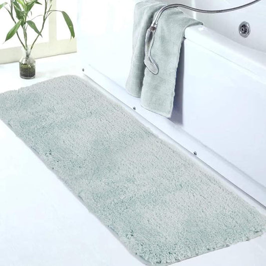 Walensee Large Bathroom Rug (24 x 60, Aqua) Extra Soft and Absorbent Shaggy Bath Mat Machine Washable Microfiber Non Slip Rubber Back