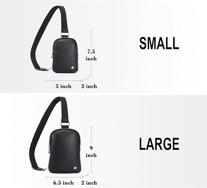 INICAT Travel Small Sling Bag Leather Crossbody Bags for Women Fanny Packs Cross Body Bag for Woman Cross Body Purses