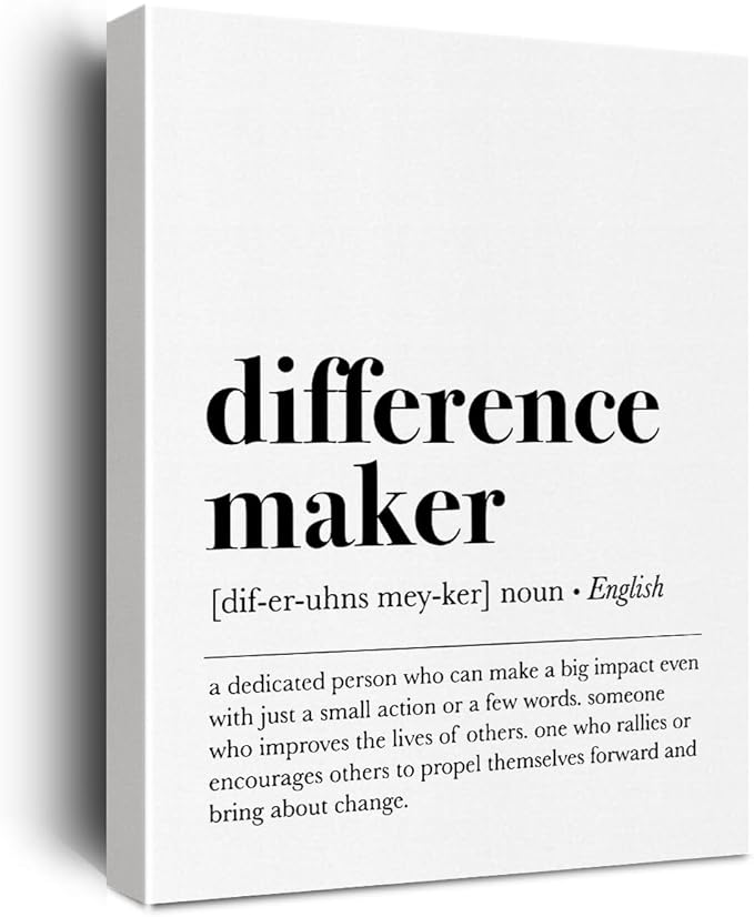 Inspirational Nurse Gifts Nurse Definition Canvas Wall Art Framed Thank You Appreciation Gifts Paintings Canvas Prints Poster for Home Office Bedroom Medical Clinic Wall Decor Artwork Decorative