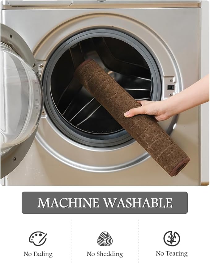 AMOAMI-Bath Mat-Super Absorbent Quick Dry Bathroom Floor Mats-Rubber Backing Washable Bath Mats for Bathroom Thin Bahtroom Rugs Fit Under Door-Bath Rug for in Fornt of Sink,Bathtub,Shower Room