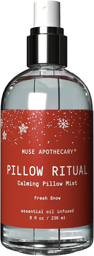 Muse Apothecary Pillow Ritual - Aromatic, Calming and Relaxing Pillow Mist, Linen and Fabric Spray - Infused with Natural Aromatherapy Essential Oils - 8 oz, Fresh Snow