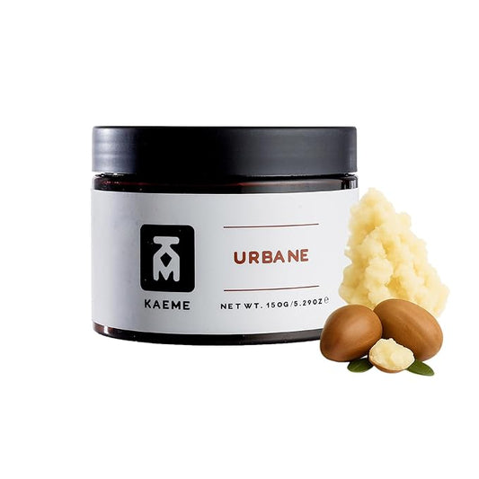 Kaeme Urbane Raw Shea Butter Unrefined Skin Moisturizer with Coconut Oil handmade from Organic whipped body butter for women and men (10.5oz/300g jar)