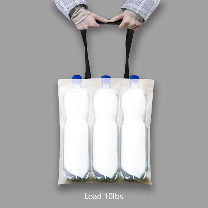 TOPDesign 5-Pack Economical Cotton Tote Bag, Lightweight Medium Reusable Grocery Shopping Cloth Bags, Suitable for DIY, Advertising, Promotion, Gift, Activity