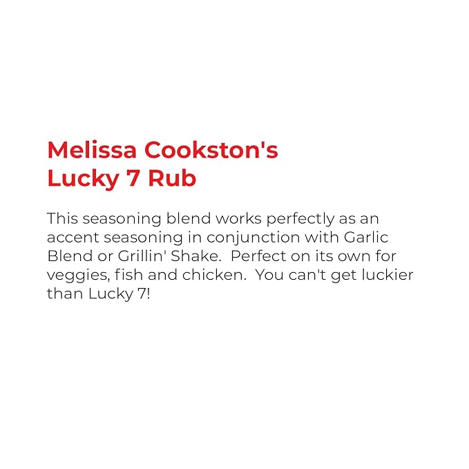 Melissa Cookston's Lucky 7 BBQ Rub, Award Winning Barbecue Rubs, 16 Oz