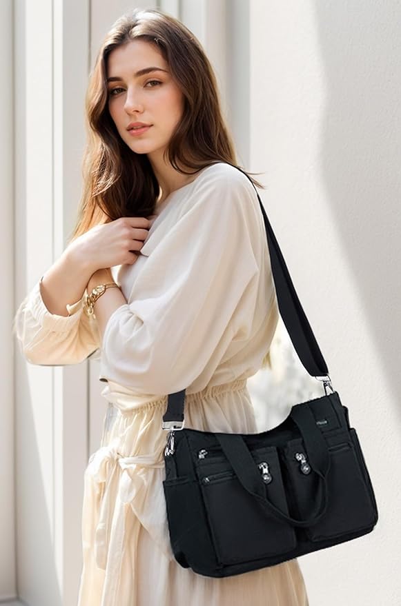 Tote Bag for Women Canvas Handbags for Woman Crossbody Bags with Multiple Pockets