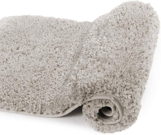 Walensee Bathroom Rug Non Slip Bath Mat for Bathroom (16 x 24, Light Tan) Water Absorbent Soft Microfiber Shaggy Bathroom Mat Machine Washable Bath Rug for Bathroom Thick Plush Rugs for Shower