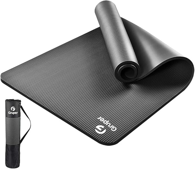 Yoga Mat Non Slip NBR Thick Yoga Mat, 72"L x 32"W x 0.6"TH (185cm x 80cm x 15mm), Anti-Tear Exercise Mat with Carrying Strap and Bag, Workout Mats for Yoga, Pilates and Floor Exercises