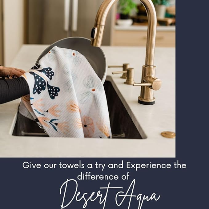 || 3 Pack|| Not Your Ordinary Kitchen Towel || Dish Towels || Waffle Weave Microfiber || Tea Towels || Highly Absorbent || Hanging Loop || Dish Cloths (Aqua)