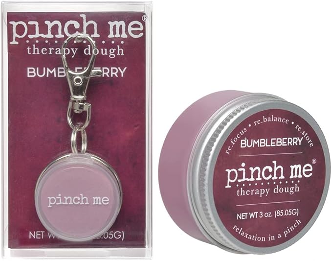 Pinch Me Therapy Dough Locket Combo - Holistic Aromatherapy Stress Relieving Putty – .3oz Clip-On Locket Scent + 3oz Dough BUMBLEBERRY