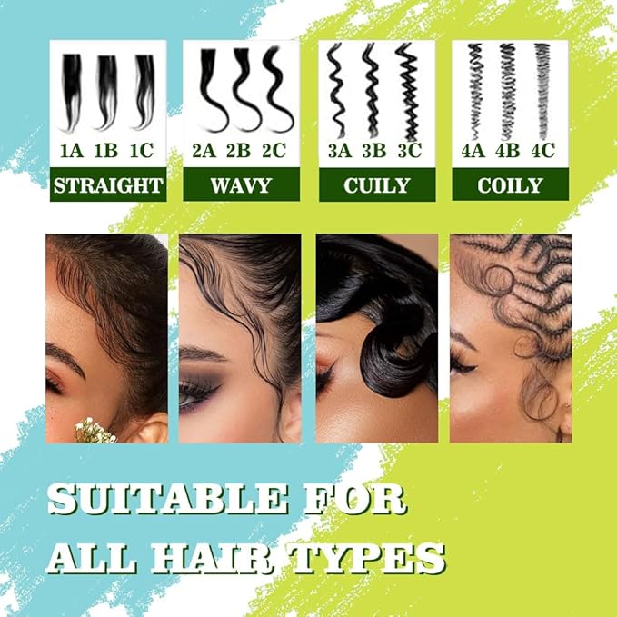 Strong Hold Edge Control Gel with Aloe & Castor Oil, Non-Greasy, Non-Flaking, No White Residue, Long Lasting Formula, Supports Hair Growth, Natural Styler for All Hair Types, 6.53oz