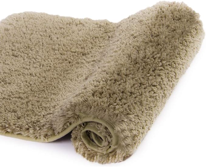 Walensee Large Bathroom Rug (24 x 40, Sand) - Extra Soft, Absorbent Shaggy Mat, Machine Washable, Non Slip, Luxury Floor Mat