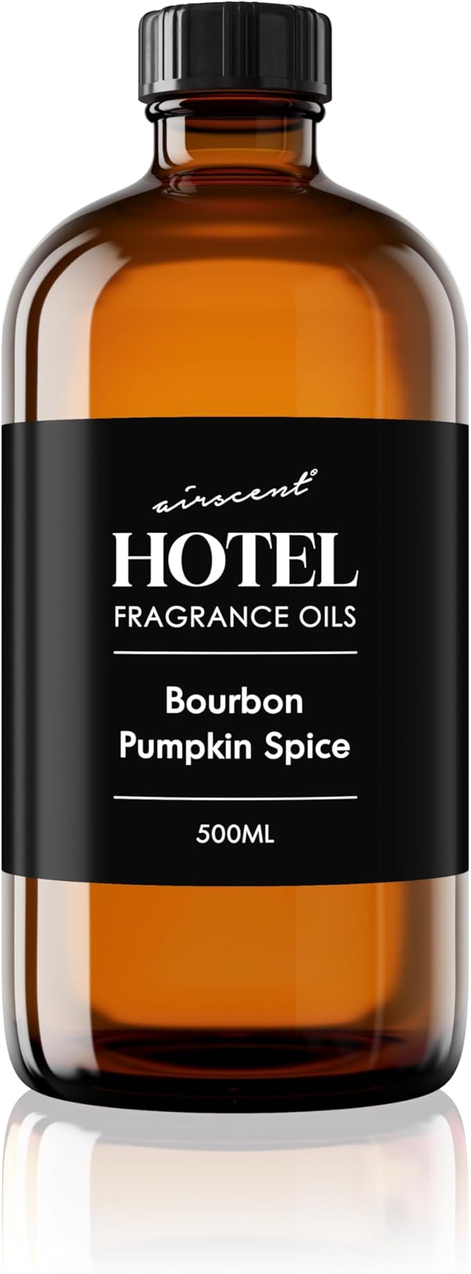 AirScent Bourbon Pumpkin Spice Holiday Diffuser Oil - Premium Holiday Fragrance Oil for Ultrasonic and Waterless Diffusers and Crafting - 500 ml, 16.9 fl oz Glass Dropper Bottle