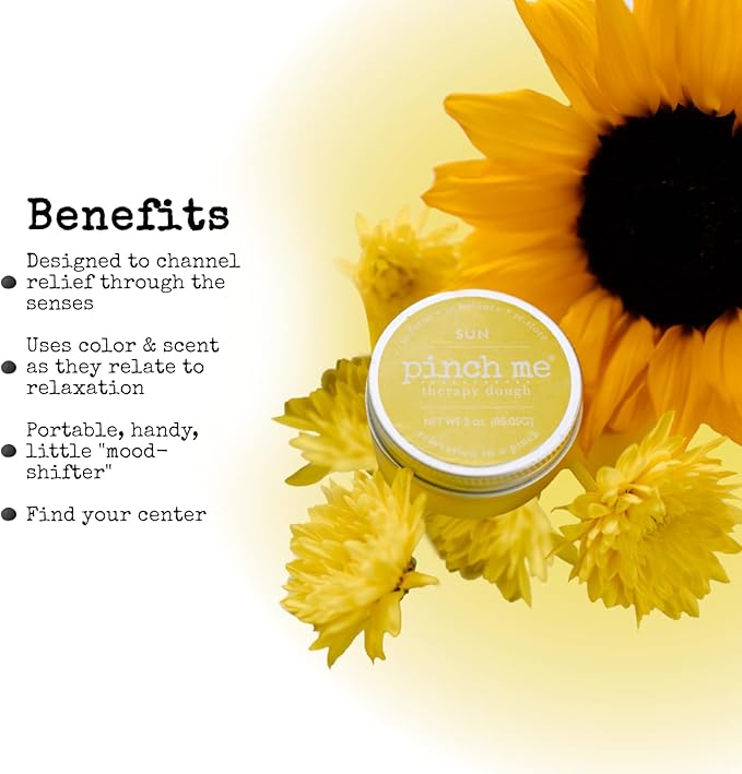 Pinch Me Therapy Dough - Holistic Aromatherapy Stress Relieving Putty - 10 Ounce Sun Scent