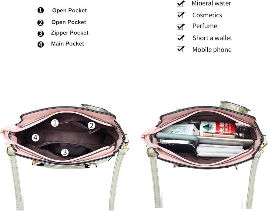 Xiaoyu Fashion Purses and Handbags for Women Ladies Crossbody Bags Top Handle Satchel Shoulder Bags Small Totes