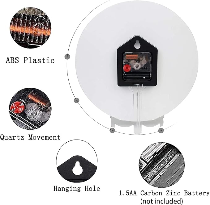 Red Wine with Ripe Grapes Wall Clock Battery Operated Silent Round Clock Wall Decor for Home, Office, School 9.8 Inch