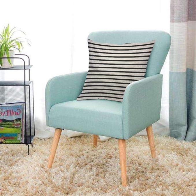 AOYEGO Black and White Stripes Throw Pillow Cover Artistic Streaks Backdrop Classic Endless Lines Pattern Pillow Case 18x18 Inch Decorative Men Women Room Cushion Cover for Home Couch Bed