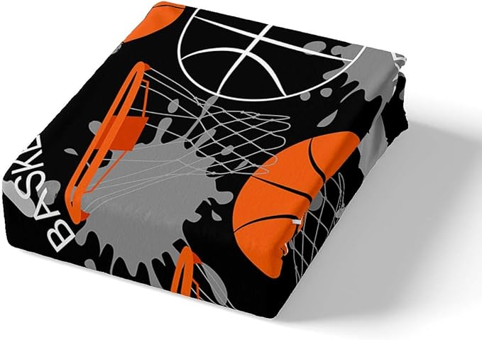 Feelyou Kids Basketball Bedding Set Cool Sport Theme Comforter Cover Set for Boys Teens 1 Duvet Cover with 2 Pillowcases King Size