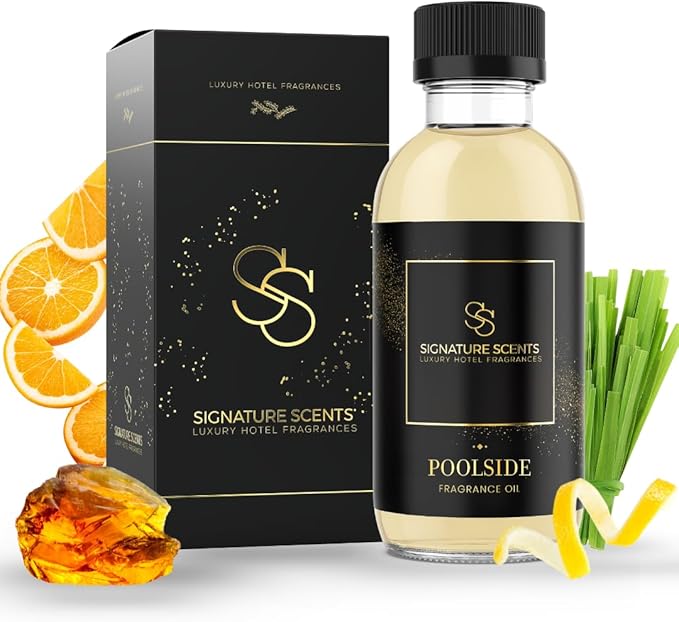 Luxury Hotel Fragrances - Hotel Fragrance Oil - Diffuser Oil Blends for Aromatherapy (Poolside) 4.05 Fl Oz (120ml)