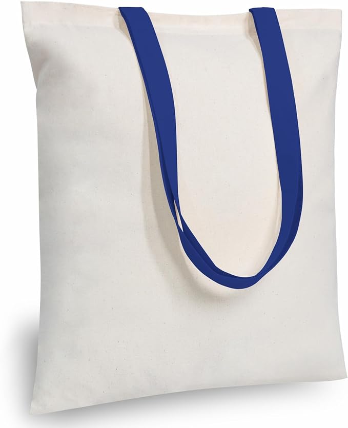 TOPDesign 24-Pack Economical 16"x15" Cotton Tote Bag, Lightweight Medium Reusable Grocery Shopping Cloth Bags, Suitable for DIY, Advertising, Promotion, Gift, Activity