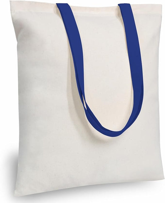 TOPDesign 12-Pack Economical 16"x15" Cotton Tote Bag, Lightweight Medium Reusable Grocery Shopping Cloth Bags, Suitable for DIY, Advertising, Promotion, Gift, Activity