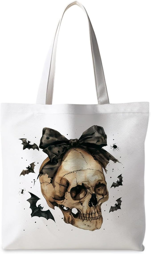 Halloween Tote Bag, Halloween Gifts for Women, Horror Tote Bag, Reusable Grocery Bags Shopping Bags