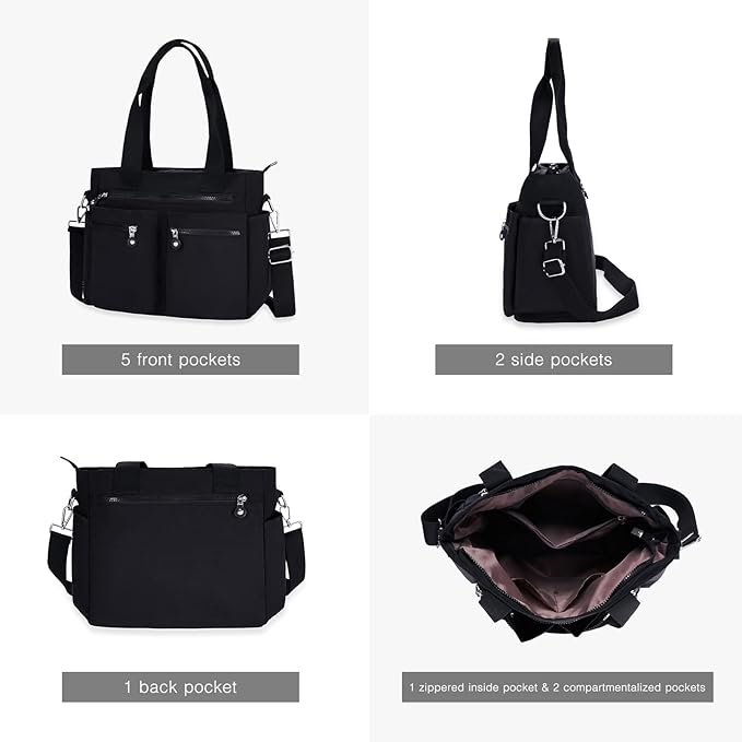 Tote Bag for Women Canvas Handbags for Woman Crossbody Bags with Multiple Pockets