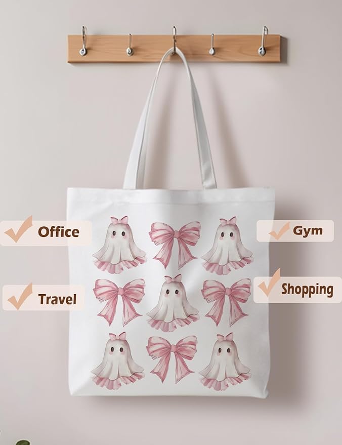 Halloween Tote Bag, Halloween Gifts for Women, Horror Tote Bag, Reusable Grocery Bags Shopping Bags