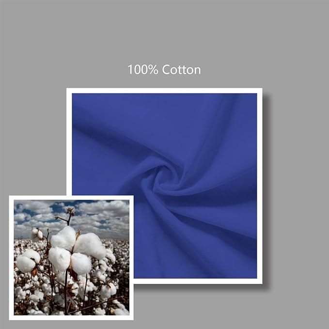 TOPDesign 12-Pack Economical 16"x15" Blue Cotton Tote Bag, Lightweight Medium Reusable Grocery Shopping Cloth Bags, Suitable for DIY, Advertising, Promotion, Gift, Activity