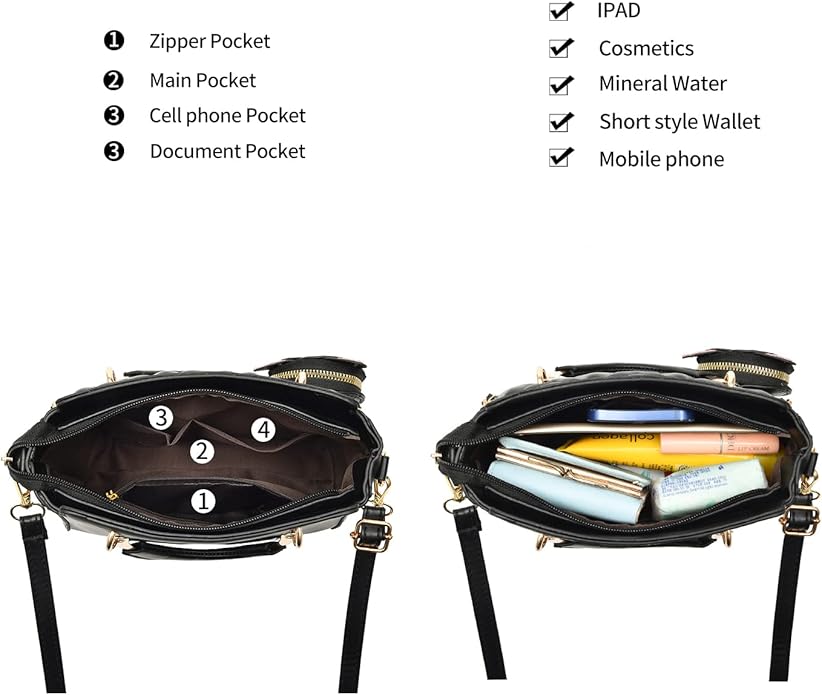 Xiaoyu Fashion Purses and Handbags for Women Ladies Crossbody Bags Top Handle Satchel Shoulder Bags Small Totes