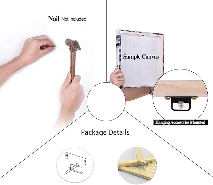 WYJZDZQ8 Inspirational Canvas Wall Art for Office Ignore Verb Motivational Poster Picture Painting Modern Inspiring Positive Artwork for Home Living Room Bedroom Decor Ready to Hang [18''W x 24''H]