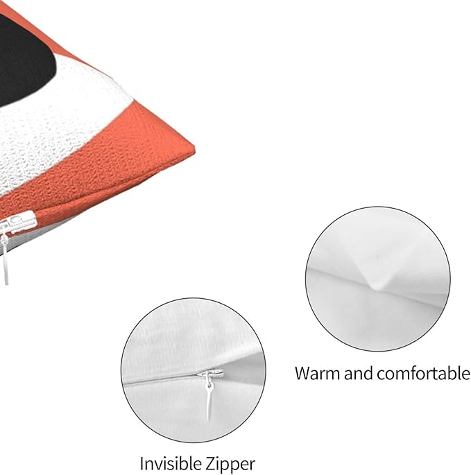 Mid Century Modern Cats and Atomic Art Square Pillow Case Throw Pillow Covers Decorative Pillowcase Cushion Cover with Car Couch Sofa Chair Bed Living Room 18x18 Inch