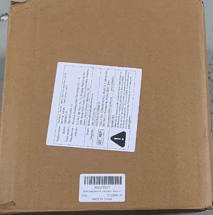 Glossy Gold Ceramic Vase Set of 2,Round Donut Hollow Flower Vases for Home Decor Accents,Modern Minimalist Centerpiece Table Decorations,Wedding,Living Room,Bookshelf,Office,Entryway