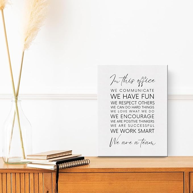 Positive Canvas Wall Art Framed Therapy Office Decor Mental Health Gifts Paintings Canvas Prints Botanical Leaves Line Art Poster for Home Therapist Counseling Office Wall Decor Artwork Decorative