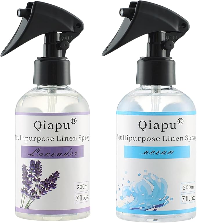 Lavender & Ocean Linen Spray – Natural Room Spray for Pillows, Sheets, Bedding & Fabrics with Essential Oils for Relaxation and Aromatherapy 2pcs