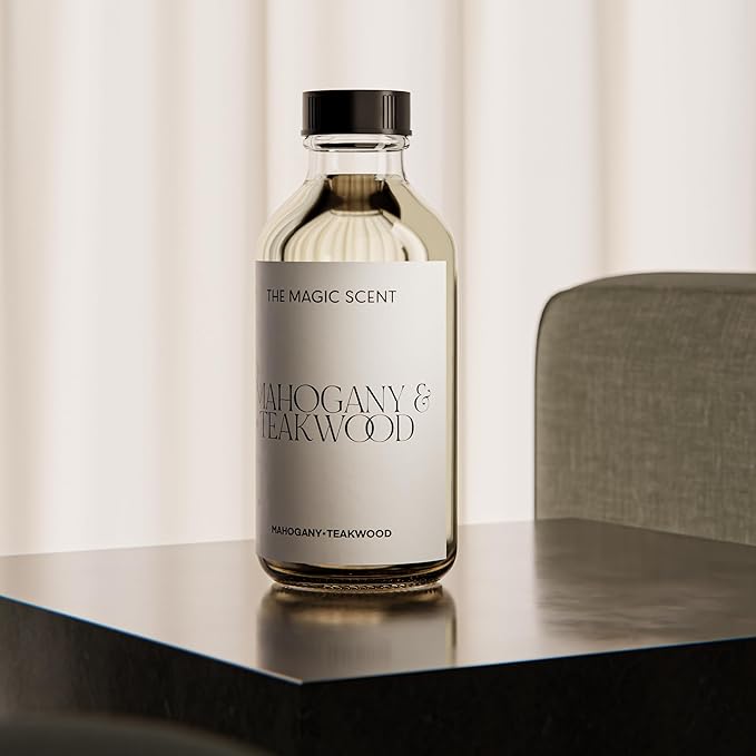 Mahogany & Teakwood Diffuser Oil - Hotel & Home Luxury Scents Inspired by Abercrombie & Fitch - Diffuser Oil Scents for Home Designed for Use in All Diffusers - 16.9 fl oz, 500 mL