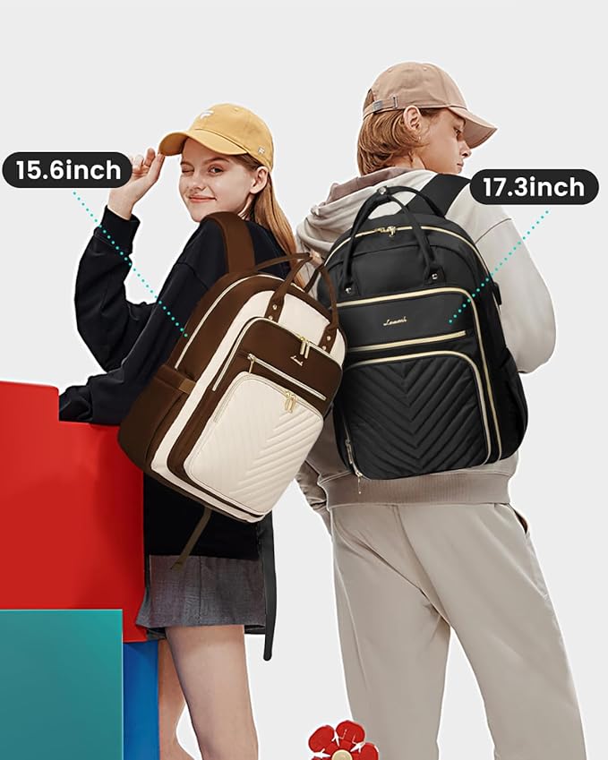 LOVEVOOK Laptop Backpack for Women, Water Resistant Travel Work Backpacks Purse Stylish Business Teacher Nurse Computer Bag with USB Charging Port, Fits 15.6" Laptop
