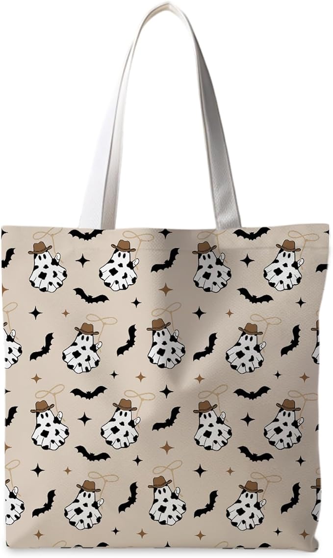 Halloween Tote Bag, Halloween Gifts for Women, Horror Tote Bag, Reusable Grocery Bags Shopping Bags