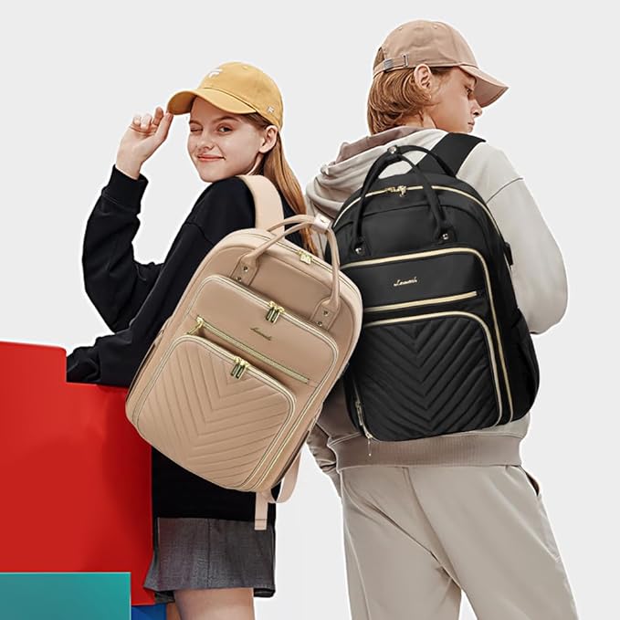 LOVEVOOK Laptop Backpack for Women, Water Resistant Travel Work Backpacks Purse Business Teacher Nurse Computer Bag