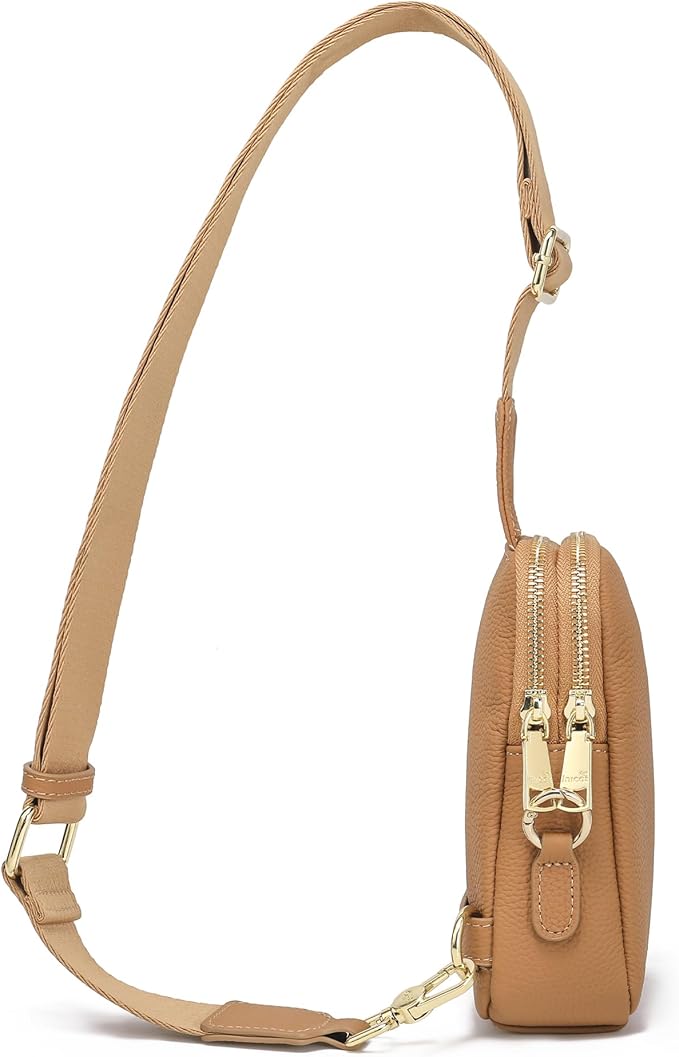 INICAT Travel Small Sling Bag Leather Crossbody Bags for Women Fanny Packs Cross Body Bag for Woman Cross Body Purses