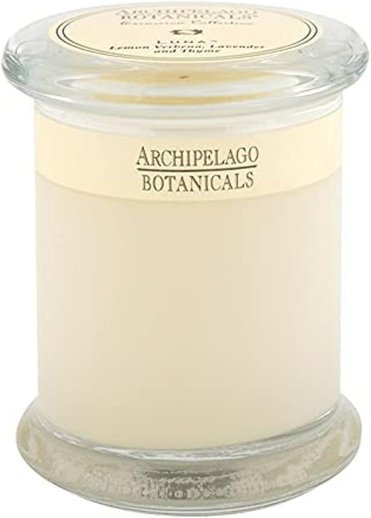 Archipelago Botanicals Luna Glass Jar Candle, Lemon Verbena, Lavender and Thyme Scent, Lead-Free Candle Wicks, Burns Approx. 60 Hours (8.6 oz)