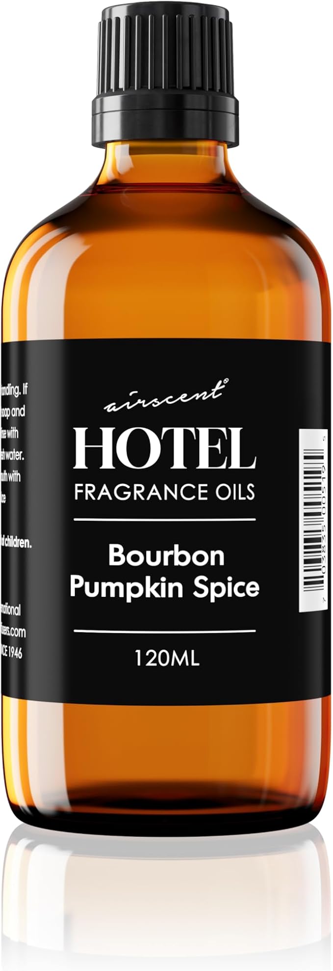 AirScent Bourbon Pumpkin Spice Holiday Diffuser Oil - Premium Holiday Fragrance Oil for Ultrasonic and Waterless Diffusers and Crafting - 120ml, 4 fl oz Glass Dropper Bottle