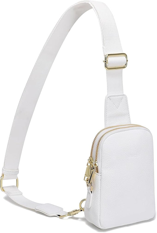 INICAT Travel Small Sling Bag Leather Crossbody Bags for Women Fanny Packs Cross Body Bag for Woman Cross Body Purses