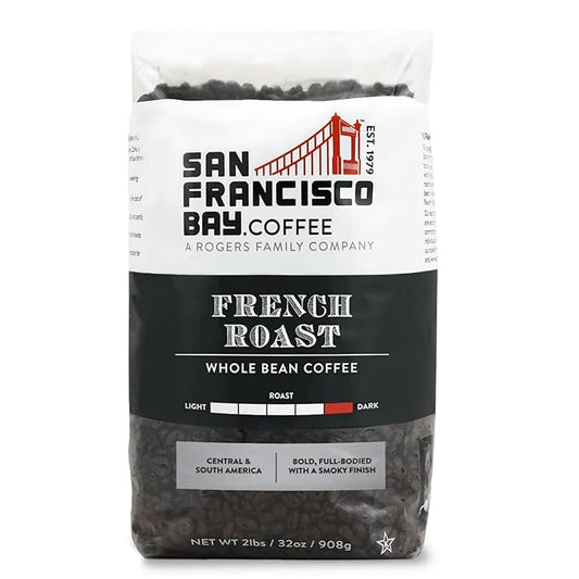 San Francisco Bay Coffee - Dark Roast Whole Bean Coffee - French Roast (2 lb bag)