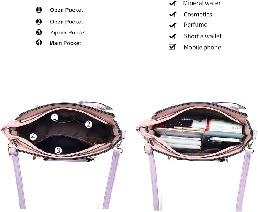 Xiaoyu Fashion Purses and Handbags for Women Ladies Crossbody Bags Top Handle Satchel Shoulder Bags Small Totes