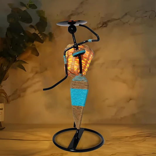 Creative Tea Candle Holder Tealight Holder with Bamboo Baskets and Candle Lights, Great for Decorative Candle Holders Home Decor Centerpiece, Unique Candle Holders (Led Candle Light)