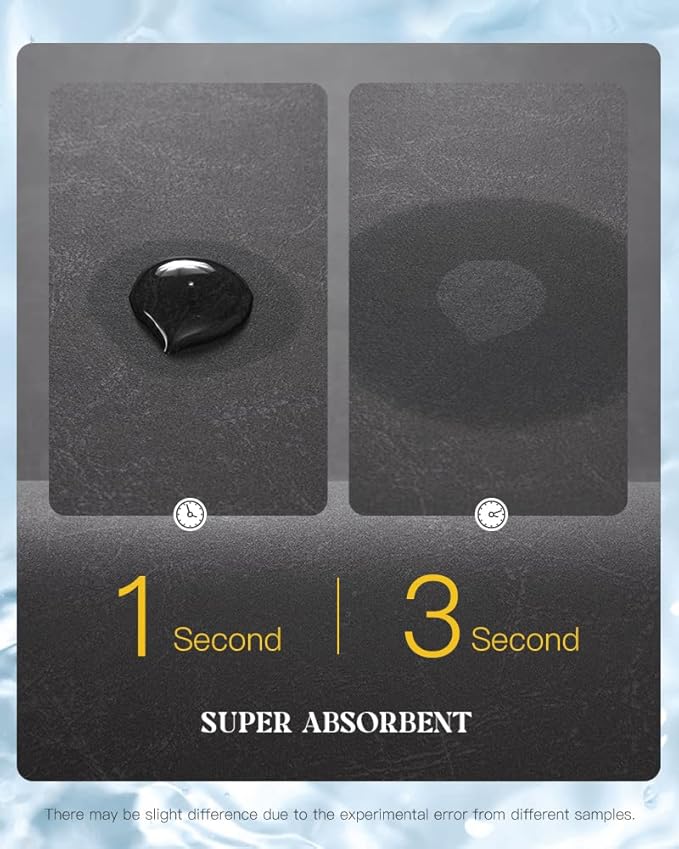 MontVoo -Bath Mat Rug-Rubber Backing Non Slip Quick Dry Absorbent Thin Bathroom Rugs Fit Under Door-Faux Suede Surface Bathroom Floor Mats-Shower Rug for in Front of Bathtub Shower Dark Grey 16"x24"