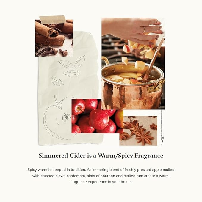 Thymes Simmered Cider Fragrance Mist - Scented Room Spray for Home Fragrance - Notes of Apple & Cardamom - Bedroom & Bathroom Air Freshener - Simmered Cider - 3 oz