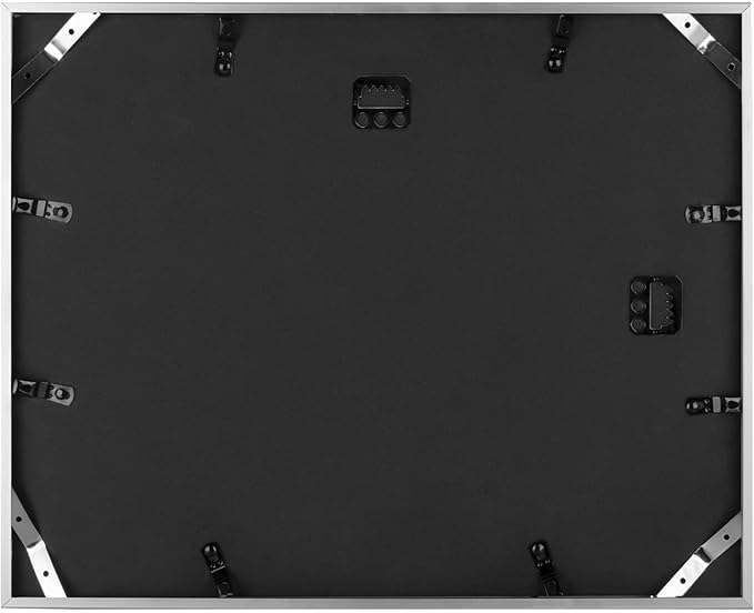 Golden State Art 14x11 Picture Frame 3 Pack - Aluminum Frames with 8.5x11 Removable Mats & Real Glass, Display 11x14 Photos or 8.5x11 Certificates - Silver Gallery Wall Frames for Home Office Decor