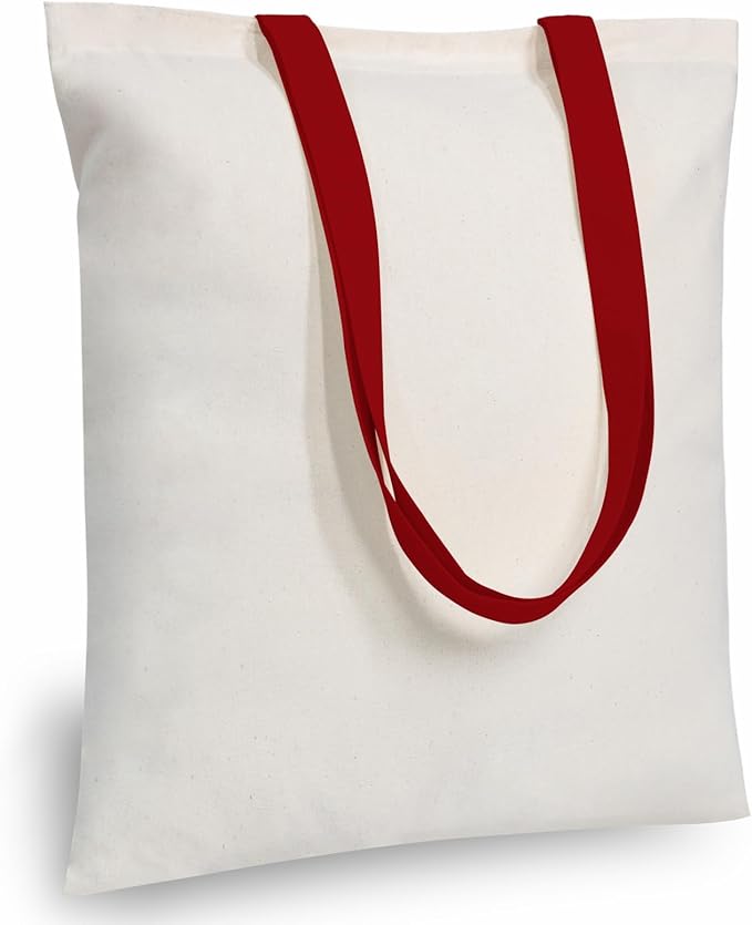 TOPDesign 12-Pack Economical 16"x15" Cotton Tote Bag, Lightweight Medium Reusable Grocery Shopping Cloth Bags, Suitable for DIY, Advertising, Promotion, Gift, Activity