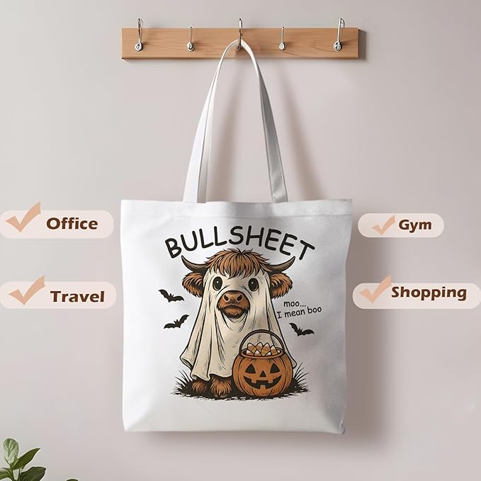 Halloween Tote Bag, Halloween Gifts for Women, Horror Tote Bag, Reusable Grocery Bags Shopping Bags